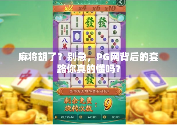 麻将胡了？别急，PG网背后的套路你真的懂吗？