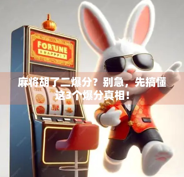 麻将胡了二爆分？别急，先搞懂这3个爆分真相！