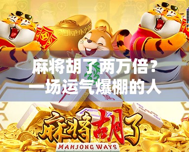 麻将胡了两万倍？一场运气爆棚的人生逆袭，普通人也能复制的财富密码！