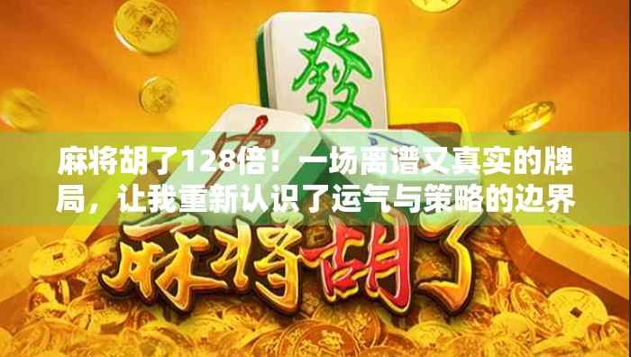 麻将胡了128倍！一场离谱又真实的牌局，让我重新认识了运气与策略的边界